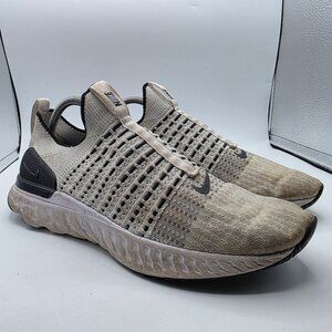 Nike React Phantom Run Flyknit 2 Mens Size 10.5 White Black Athletic Shoes